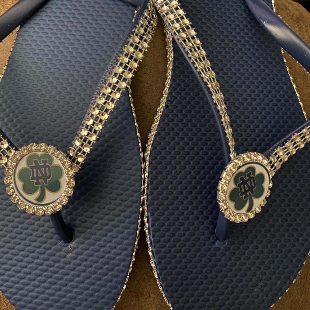 Notre Dame flip flops